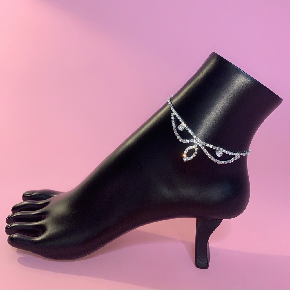 Pomona Diamante Silver Anklet - BOUTIQUE